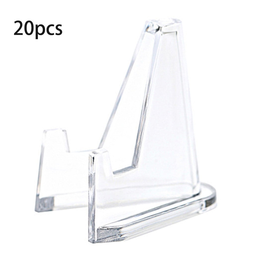 Ruibeauty Clear Coin Holders,20Pcs Plastic Coin Display Stand Clear Round Square Case Holder