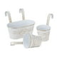 thumbnail image 1 of 3 macetas colgantes con riel y ganchos desmontables, orificio de drenaje para el hogar. Blanco, 1 of 8