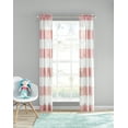 thumbnail image 3 of Your Zone Cabana Stripe Room Darkening Curtain Panel Pair, Set of 2, Pink, 30"W x 84"L, 3 of 9