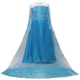 thumbnail image 3 of Frozen Elsa Princess Costume Snow Diamond Long-sleeved Princess Dress With Cloak Tail Detachable, 3 of 7