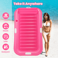 thumbnail image 5 of GVDV Inflatable Tanning Pool Lounger Float, 79" x 47" Large Size Suntan Tub for Adult, Pink, 5 of 6