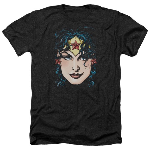 Dco Jla - Wonder Woman Head - Heather Short Sleeve Shirt - XXX-Large