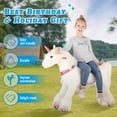 thumbnail image 3 of UFREE Ride on Unicorn Toy for Kids Ages 4-8 ,Medium Rding Unicorn Toy,Height 36 Inch,Medium Size,Pink Horn, 3 of 9