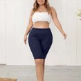 thumbnail image 5 of Tumotour Yoga Shorts For Women Plus Size Yoga Shorts Solid Color Lace Elastic High Waisted Running Workout Gym Shorts Sports Shorts, 5 of 9