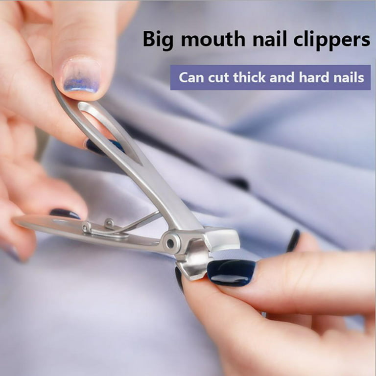 Oversized Thick Nail Clippers Wide Jaw Nail Cutter for Thick Toenails and Fingernails, Nail Clippers Stainless Steel Toenail Fingernail Clipper