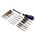 thumbnail image 1 of Juego de 20 cepillos de alambre industriales para limpieza profunda y pulido de autos y maquinaria, incluye destornillador y barra extensible., 1 of 6