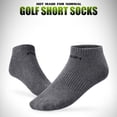 thumbnail image 3 of NIBOLOG 1 Pair PGM Solid Color Ribbed Cuffs Running Socks High Stretchy Breathable Moisture Wicking Men Short Socks for Workout, 3 of 8
