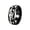Black, variant on Men Women Stainless Steel Cute Panda Ink Print Ring Fun Quirky Casual Everyday Novelty Band Unique Personality Jewelry, Animal Lovers Memorial Accessory Black Plated Size 6
