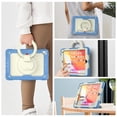 thumbnail image 4 of iPad 6th/5th Generation Case/ Air 2/ Pro 9.7..,Rugged Protective Case with Tempered Glass Film 360° Rotatable Kickstand Handle Kid Proof Case for Apple iPad 6th/5th/ Air 2/ Pro 9.7,Blue, 4 of 9