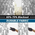 thumbnail image 2 of DriftAway Floral Delight Botanic Pattern Room Darkening/Thermal Insulated Grommet Unlined Window Curtains, Set of Two Panels, each 52"X63"(Gray), 2 of 7