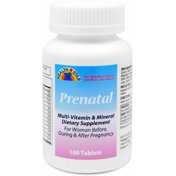GeriCare Prenatal Multi-Vitamin & Mineral Supplement, 100 Tabs, 2-Pack