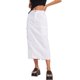 thumbnail image 1 of Gibobby ganchos para faldas con pinzas la espalda delgada de cintura alta informal sólida para mujer con bolsillos(Blanco, L), 1 of 5