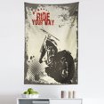 thumbnail image 1 of Grey Tapestry, Ride Your Way Words Motorcycle Image Poster Art Print, Fabric Wall Hanging Decor for Bedroom Living Room Dorm, 5 Sizes, Charcoal Grey Maroon, by Ambesonne, 1 of 1