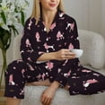 thumbnail image 6 of Bingfone Womens Pajama Sets Poodle Dog Print,Long Sleeve Loungewear Pajamas Set-Medium, 6 of 8