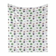 thumbnail image 1 of Cartoon Soft Flannel Fleece Throw Blanket, Fish Underwater Creatures, Cozy Plush for Indoor and Outdoor Use, 70" x 90", White Multicolor, by Ambesonne, 1 of 5