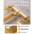 thumbnail image 4 of Wowow Wall Mount Tub Filler: Gold Tub Faucet High Flow Two Handles Solid Brass, Long Spout Reach,Tub Faucet Bathroom Bathtub Faucets with 2 Handles Tub Faucets with Brass Rough in Valve Include, 4 of 8