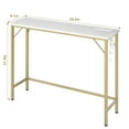 thumbnail image 4 of Narrow Console Table with Outlets,Behind Couch Table for Living Room,Hallway Table Gold, 4 of 8
