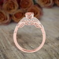 thumbnail image 3 of 2 Carat Peach Pink Morganite (6mm Round Cut Morganite) Diamond Moissanite Engagement Ring Jewelry with 18k Gold Plating, 3 of 3