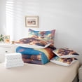 thumbnail image 6 of Erosebridal Dreamy Castle Bed in a Bag 7-Piece Hot Air Balloon Bedding Set, Princess Queen Size Comforter Set Watercolor Style Bedding Comforter Sets, Fairy Tales Bed Set, 6 of 6