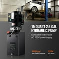 thumbnail image 2 of VEVOR Hydraulic Pump 15 Quart Single Acting Dump Trailer Pump Power Unit AC 220V, 2 of 9