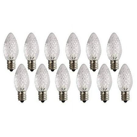 

LED C7 Bulb E12 Candelabra Base 130V 0.37W UL 3 LEDs (Warm White 3 LED Pack of 12)