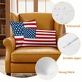 thumbnail image 5 of 2 Pack Outdoor Waterproof Throw Pillows, USA Flag Independence Day Decorative Square Pillow Case Patio Pillows for Chair Couch Sofa 16x16in, 5 of 9