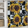 thumbnail image 6 of Pratyus Sunflowers Modern Waterproof Shower Curtain for Country Cottage & Farmhouse Bathroom Decor with Hooks 69x72, 6 of 7