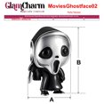 thumbnail image 3 of Pulsera charm terror exclusivo MoviesGhostface02 5Pzas Plata S925 Chapa Separador Fijo Ghostface Plata/Negro Caja Blanca, 3 of 3