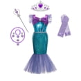 thumbnail image 2 of Vestido de la Sirenita Ariel para niña, disfraz de Halloween, ropa de fiesta de cumpleaños, Carnaval, Verano, 2 of 5