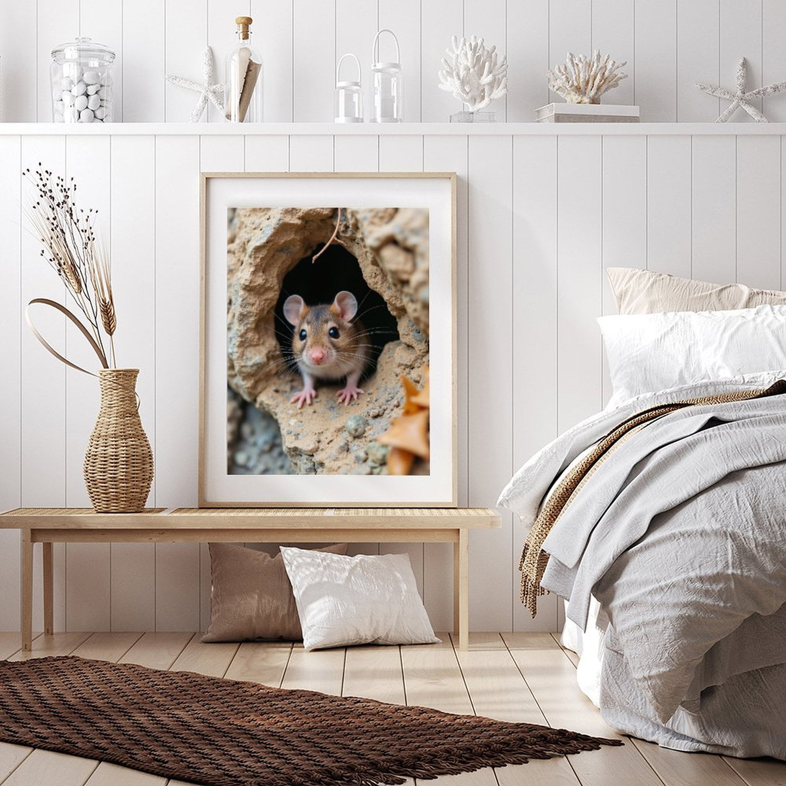Diamond Art Kits for Adults - 5d Mouse In Earthy Hole Peeking Out Diamond Painting for Adults, Diamond Art for Adults Beginners, Diamond Painting Kits for Adults for Home Wall Decor