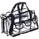 thumbnail image 1 of Maletin Bolsa Neceser para maquillaje profesional de PVC transparente, bolsa de maquillaje para artistas, bolsa de vinilo con 3 bolsillos externos y soporte para viajes (Grande), 1 of 6