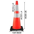 thumbnail image 2 of VEVOR Paquete de 6 conos de tráfico de 36 pulgadas, cono de estacionamiento de carretera de seguridad con base negra ponderada, conos de seguridad de tráfico naranja de PVC, conos de peligro, 2 of 8
