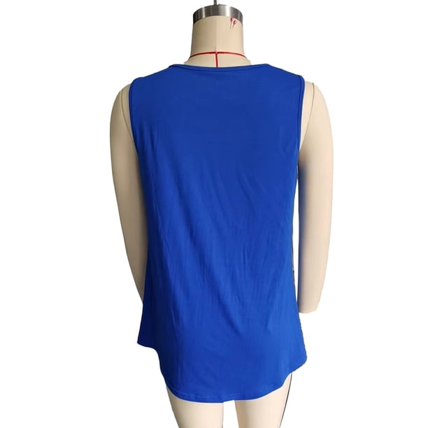 Camiseta sin mangas de verano,Camiseta sin mangas para mujer Camiseta sin mangas holgada de verano delantera Camiseta sin mangas para mujer Rendimiento inigualable