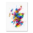 thumbnail image 2 of Trademark Fine Art "Scotland Paint Splashes Map" Canvas Art by Michael Tompsett, 2 of 3