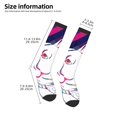 thumbnail image 2 of KLL Colorful Bulldog Print Cool Socks Men's Women's Crew Socks Funny Crazy Novelty Stockings, 2 of 6