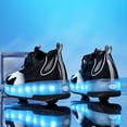thumbnail image 4 of Cyiecw Kids Shoes - New Upgraded with Wheels LED Light Color Shoes Shiny Roller Skates Skate Shoes Simple Kids Gifts Boys Girls The Best Gift for Party Birthday Christmas Day, 4 of 7