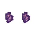 thumbnail image 4 of Jumpingount 1 par de guantes de punto bordados para mujer, deportes al aire libre, ciclismo, montar en bicicleta, mitones térmicos de ganchillo Morado oscuro 2piezas, 4 of 6
