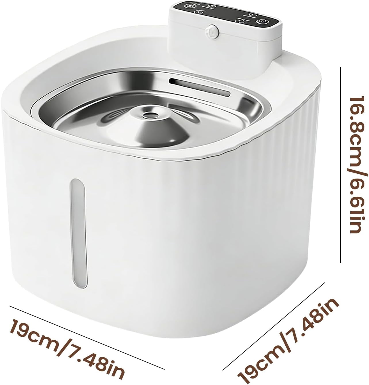 Sensor Activated Pet Water Fountain, Auto Circulation, LED Light, Quiet, for Cats Dogs