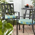 thumbnail image 2 of Greendale Home Fashions Outdoor 18'' x 18'' Round Seat Pad, Set of 2, Cayman Stripe, 2 of 7