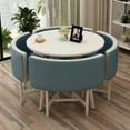 thumbnail image 2 of Round Table with 4 Chairs Dining Table Set Chairs and Table Tables for Lunch Kitchen Table Magazine Table Furniture for Home My Lux Decor Round, 2 of 59