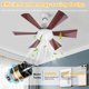 thumbnail image 3 of Ventilador LED Con 3 Colores Claros para La Habitación Sala Estar (cuadrado Marrón), 3 of 9