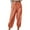 Orange, variant on YUGYXL Womens Linen Tapered Pants Drawstring Stretch Waist Trousers Teen Girl Y2K Long Pants Fashion Casual Pants Green M