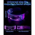 thumbnail image 5 of Led Glasses - Cyberpunk Futuristic Neon Rave DJ Party Glasses - High Tech, 5 of 5