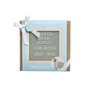 Little Pear by Pearhead Wooden Letterboard Giftset, Includes 188 Letters, Numbers and Symbols, Gray