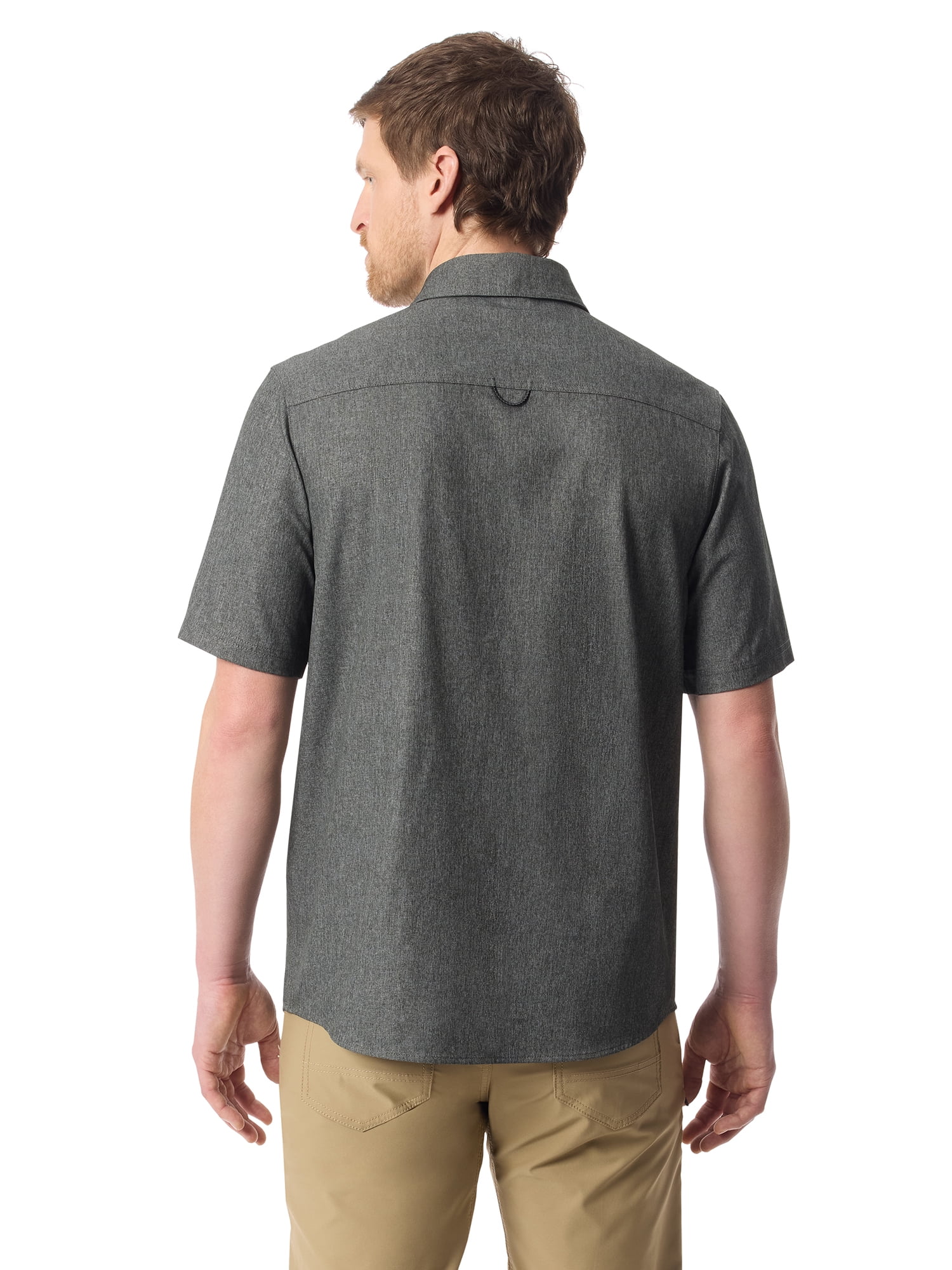 Bass & Co Men's Traveler Shirt with Short Sleeves, Size S-3XL