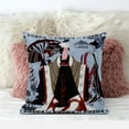 thumbnail image 4 of Three Women Throw Pillow with Removable Cover in Sky Blue Green Brown 16x16, 4 of 4