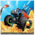 thumbnail image 4 of CC HOME Monster Trucks Party Tableware Set Serves 16 - Disposable Paper Plates, Napkins, Cups, Forks, Monster Trucks Party Supplies for 16 Guests, 4 of 7