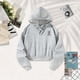 thumbnail image 1 of Sudadera con capucha para mujer, sudaderas con capucha de moda, sudadera recortada de manga larga con estilo suave y elegante para caminar L, 1 of 8