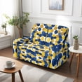 thumbnail image 7 of TSOVTHRID Yellow Blue Dot Print Loveseat Sofa Slipcover for 2 Seat Couch Sofa 6-Piece Sofa Cover with Pockets Stretch Furniture Protector for Pets, 7 of 7