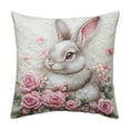 thumbnail image 2 of EGNMCR Pillow Cover Three-dimensional Printing Faux Embroidery Cute Rabbits Cushion Cover Digital Printing polyester Faux Embroidery Printed Throw Pillowcase, 2 of 6